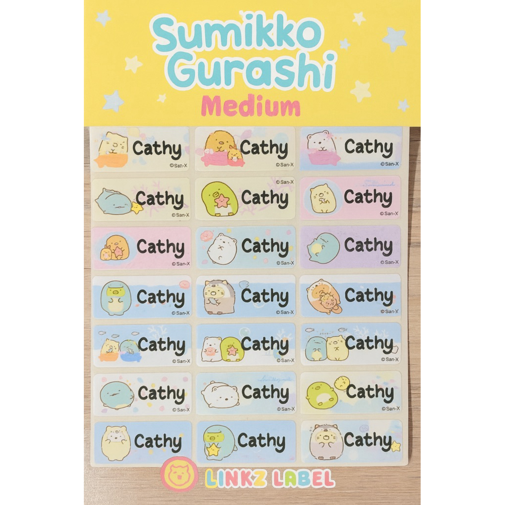 

label nama premium SUMIKKO GURASHI tahan air