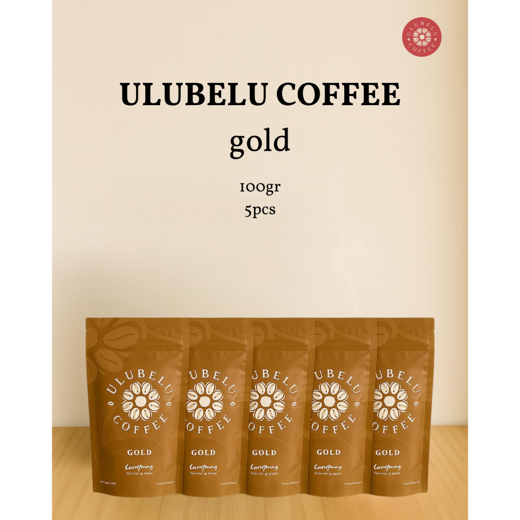 

ULUBELU COFFEE Lampung Bundle 5pcs Varian Gold 100gr - Biji Kopi Robusta Lampung / Kopi Bubuk / Biji Coffee Roast Original 100% / Biji Kopi Untuk Espresso / Kopi Susu / Blend
