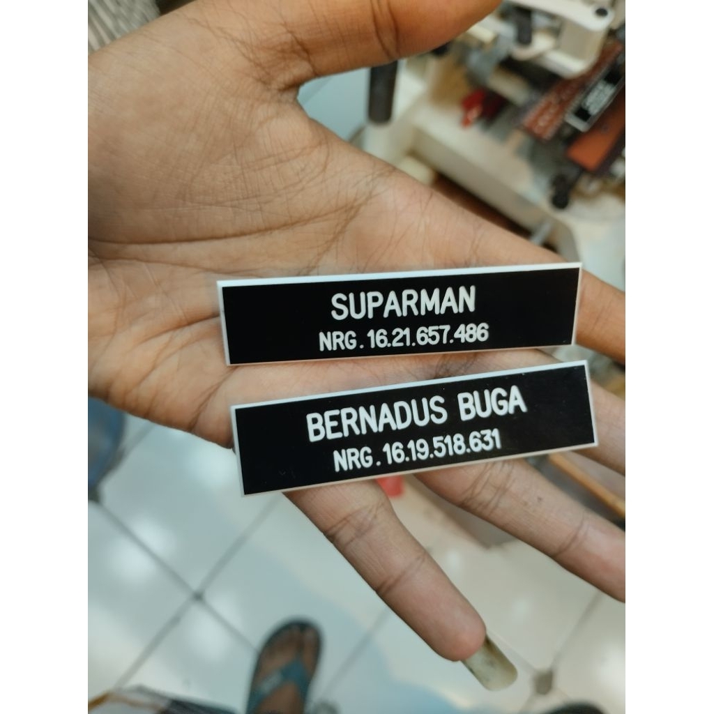 

Nama dada Gravir Custom Dua baris Exslusif 1 hari jadi