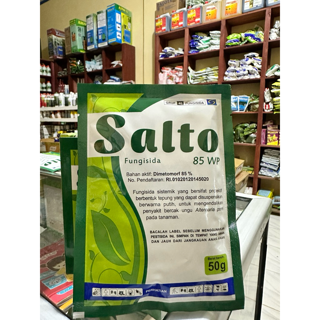 FUNGISIDA SALTO 85WP 50GRAM - FUNGISIDA BERBAHAN AKTIF DIMETOMORF