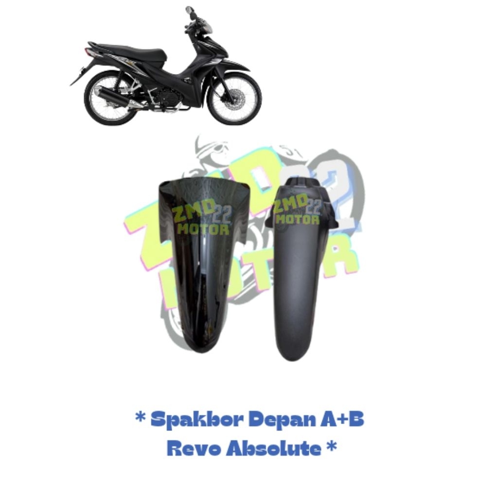 SPAKBOR SET DEPAN BELAKANG HONDA REVO ABSOLUTE HITAM // SPAKBOR SET AB REVO ABSOLUTE