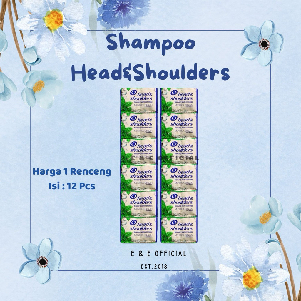 SHAMPOO HEAD AND SHOULDERS SACHET / SHAMPO HEAD & SHOULDERS MENTHOL / SHAMPO RENCENG 12 PCS