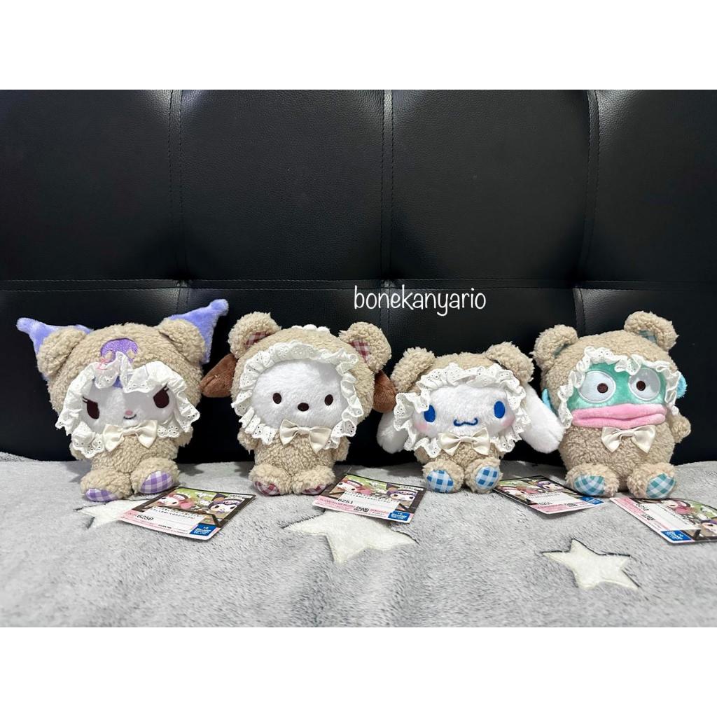 Boneka Kuromi Pochacco Cafe Bear Plush Original Sanrio Jepang Kawaii Toreba My Melody Cinnamoroll