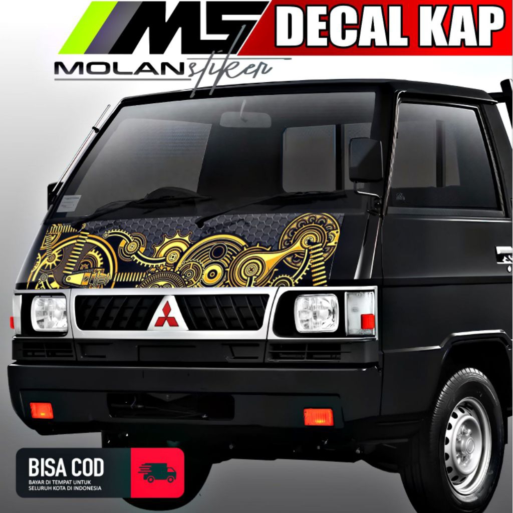 Decal Sticker Striping Variasi Kabin Depan L300 Pickup Decal Kap/Kabin Depan L300 Pu Decal Universal