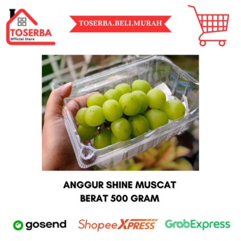 

[READY STOCK] Anggur SHINE MUSCAT 500 GR ORI Grade A