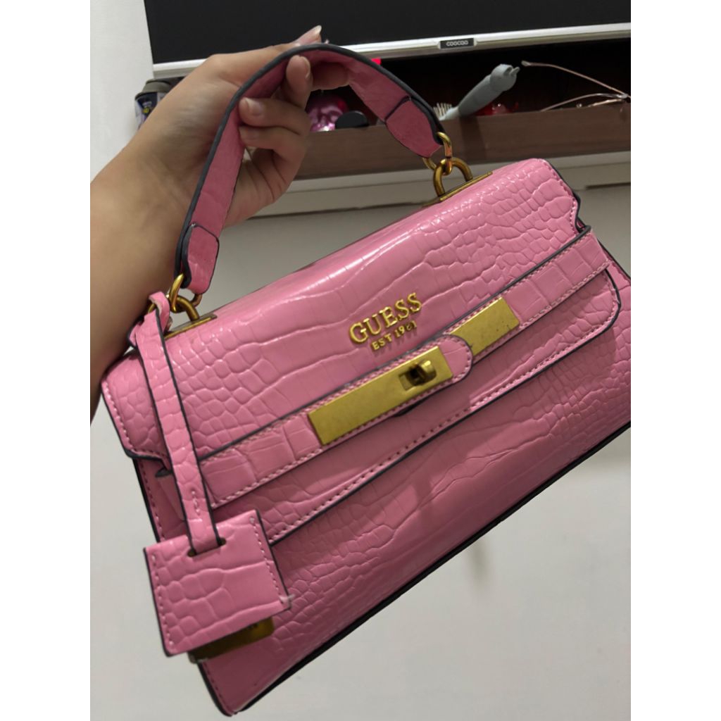 TAS PINK GUESS ORI