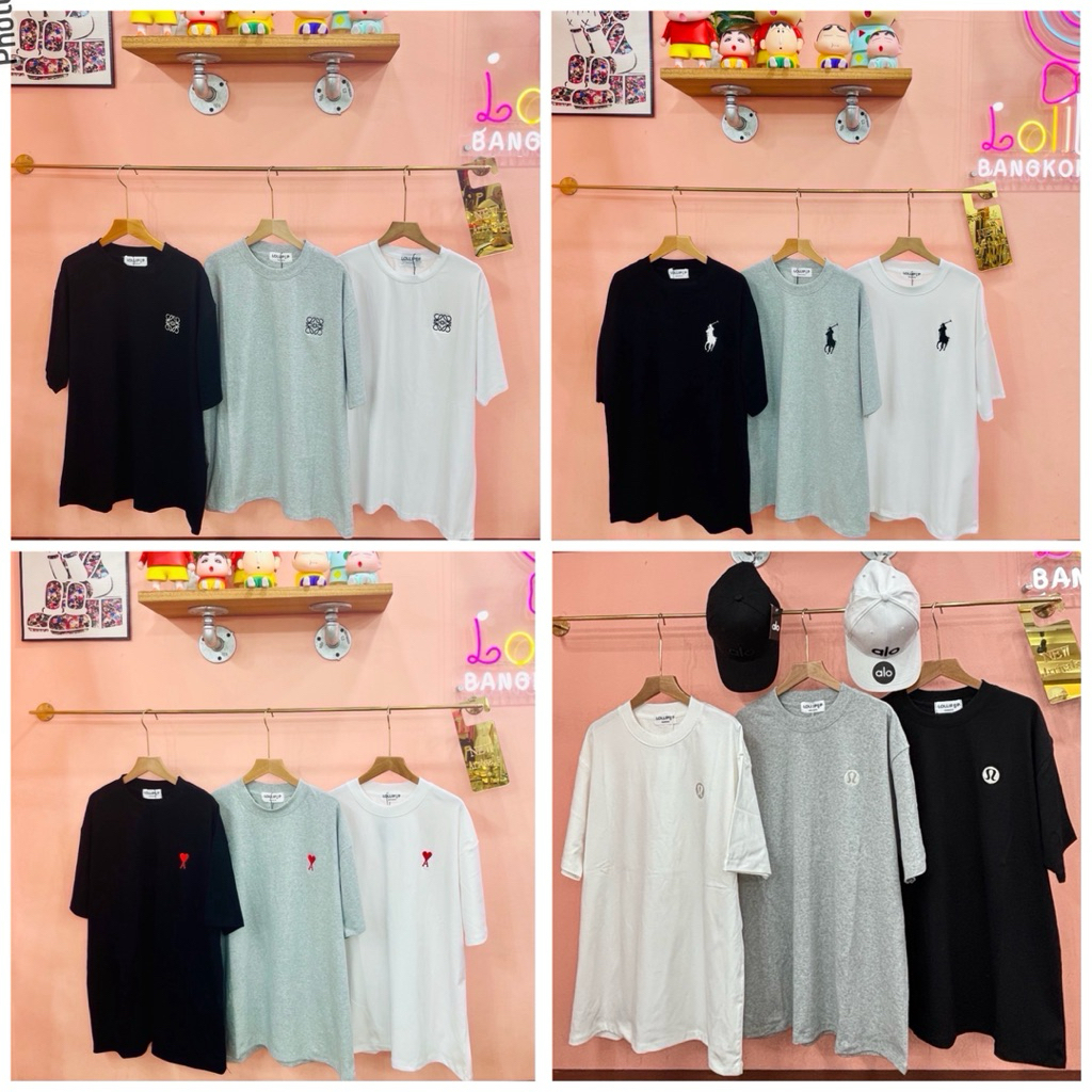 TERMURAH BAJU BANGKOK KAOS IMPORT SIZE BESAR LOGO BORDIR LOGO AMI CELLINE POLO MERK LOLLIPOP SIZE JU