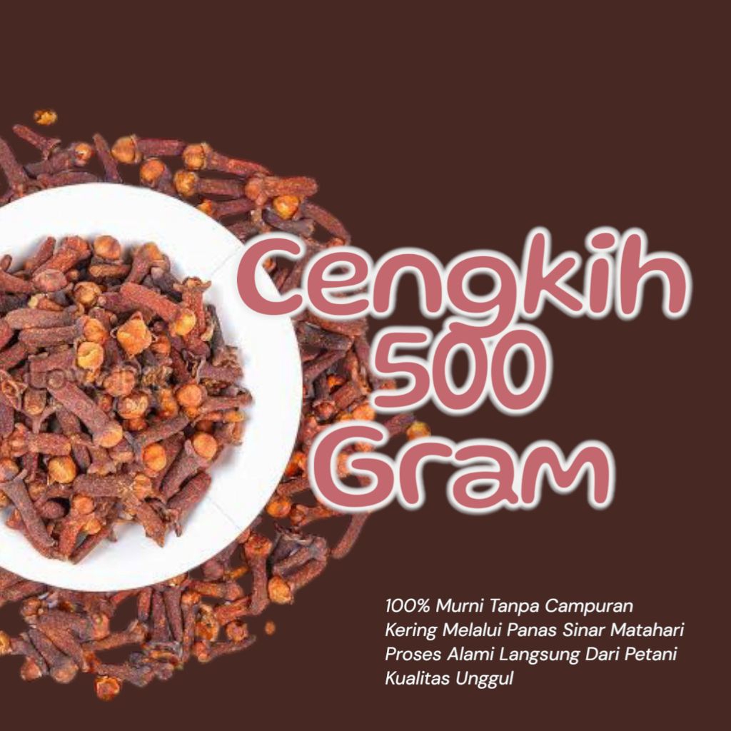 

Cengkih Cengkeh Kering 500gr Asli Jemur Matahari Rempah Masakan Herbal