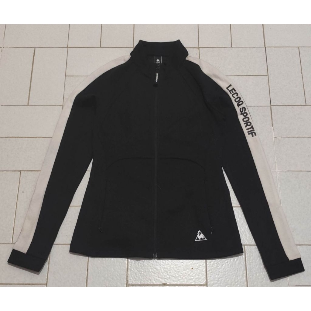Jaket Sport Running Tracktop Lecoq Hitam