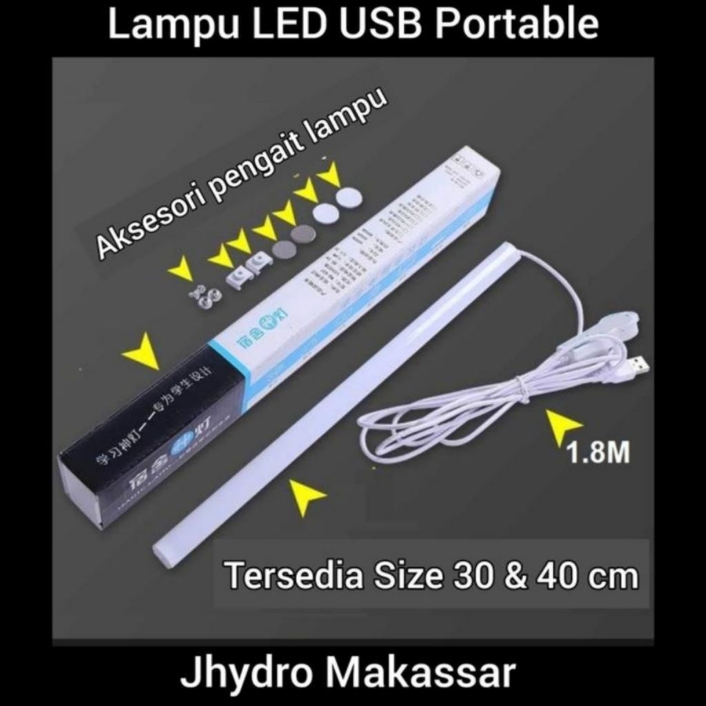 Lampu LED Panjang USB Lampu Meja Penerang Hiking Camping Mendaki Jualan Motor Keliling Pinggir Jalan