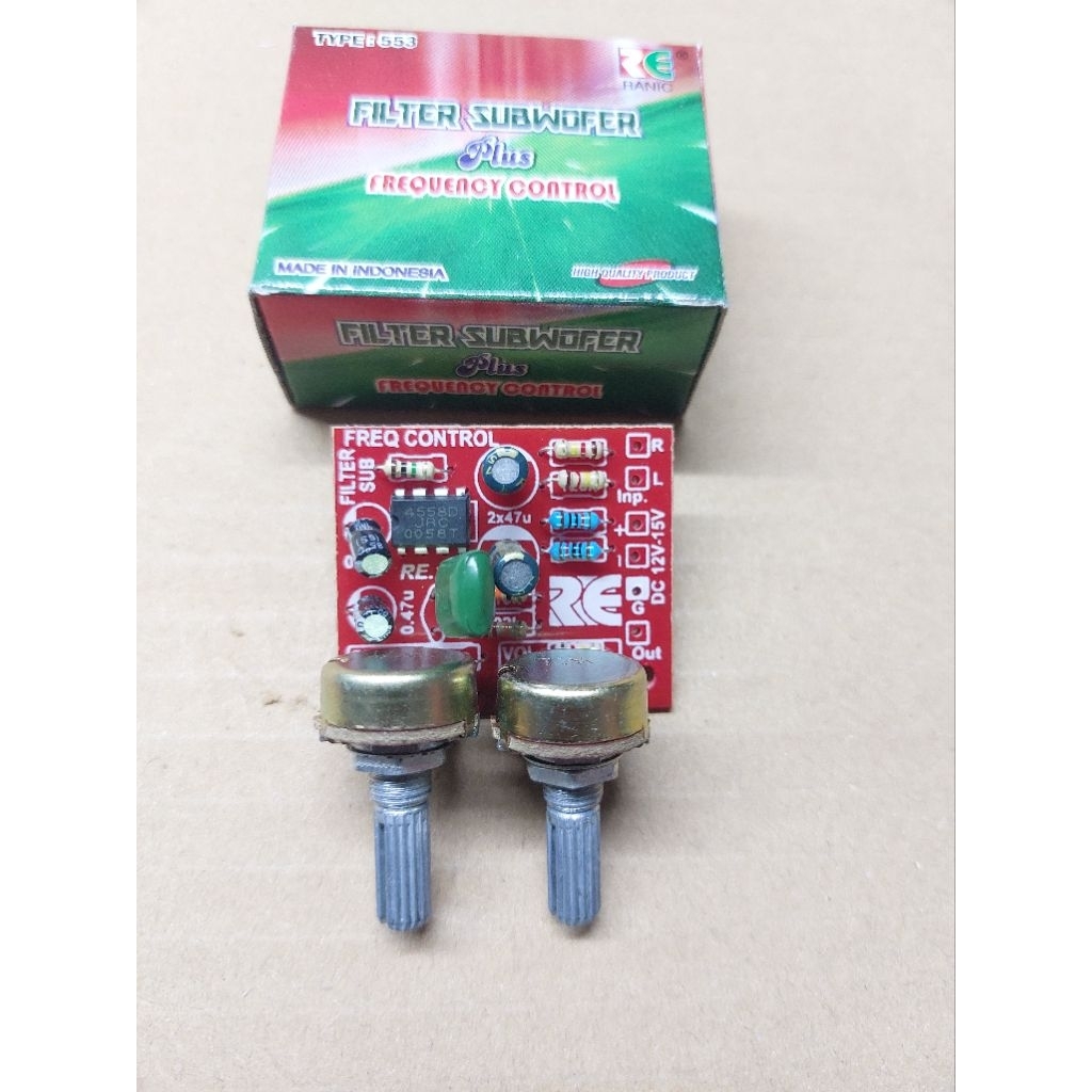 Kit Filter Subwoofer Pre Amplifier 2 Potensio Plus Frekuensi