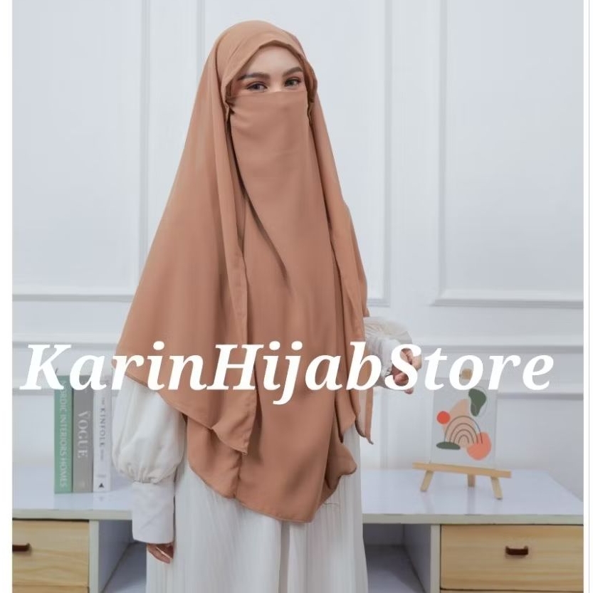 Jilbab Hijab Kerudung (Fk) Butterfly Niqab Cadar Instan Aminah By Karin Hijab