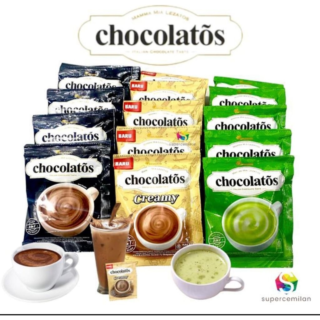 

Chocolatos Drink 1 renceng isi 10/ isi 3 renteng / cokleat/matcha