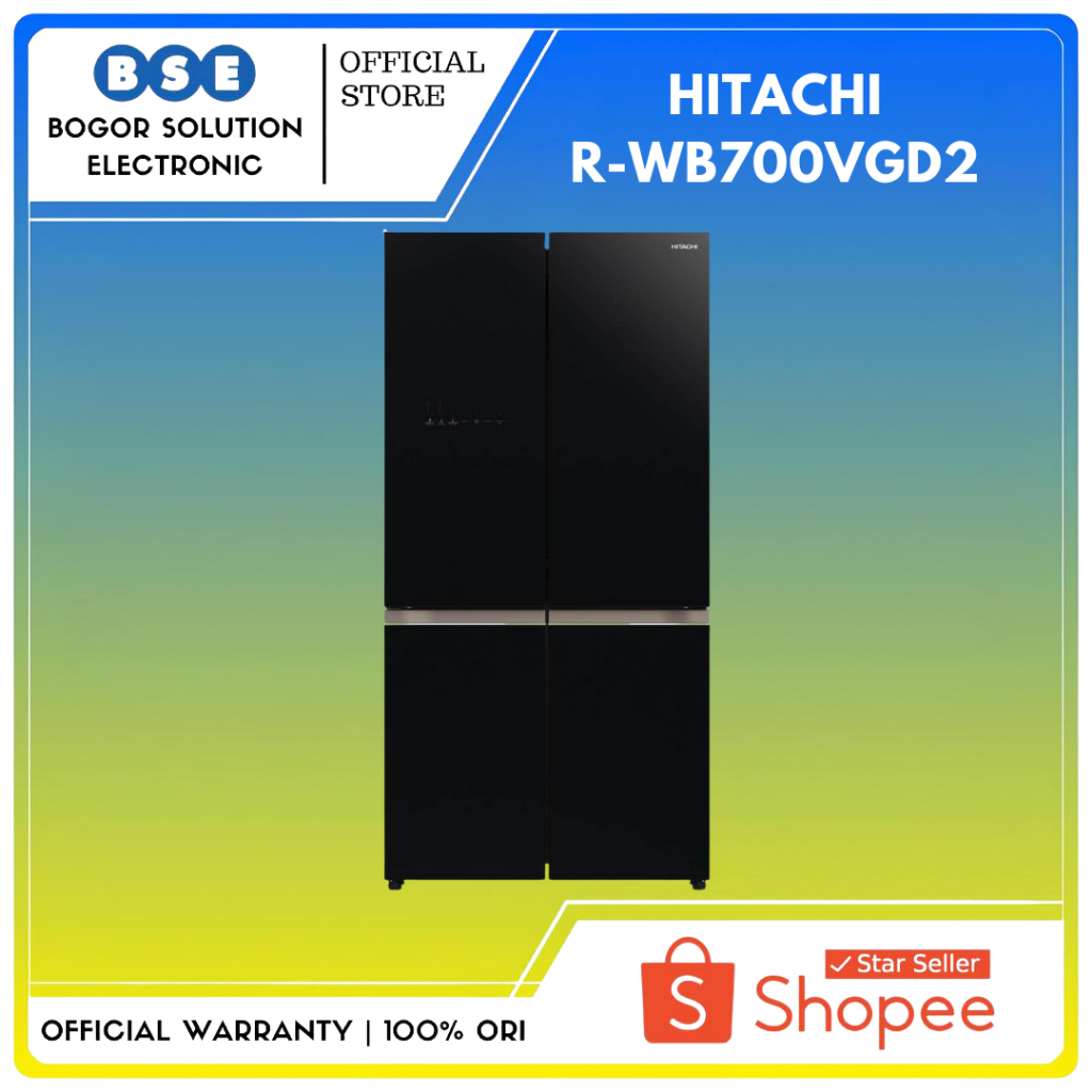 HITACHI RWB700PGD2 HITACHI KULKAS 4 PINTU RWB700PGD2 R-WB700PGD2 GCK Kulkas Multi Door 4 Pintu 645L