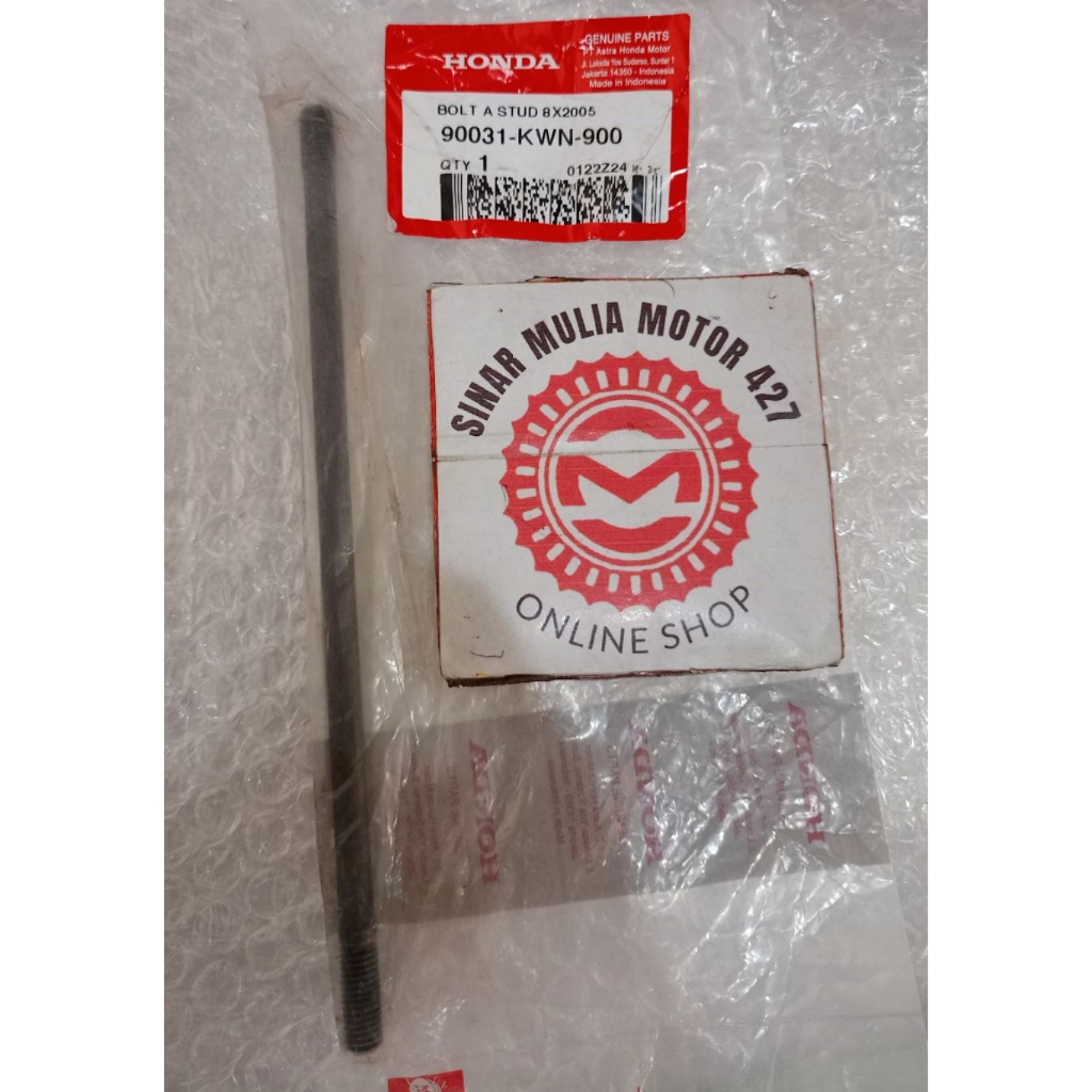 Baud Cylinder Head Baut Tusuk sate Vario 125 Vario150 pendek Ori AHM 90031KWN900