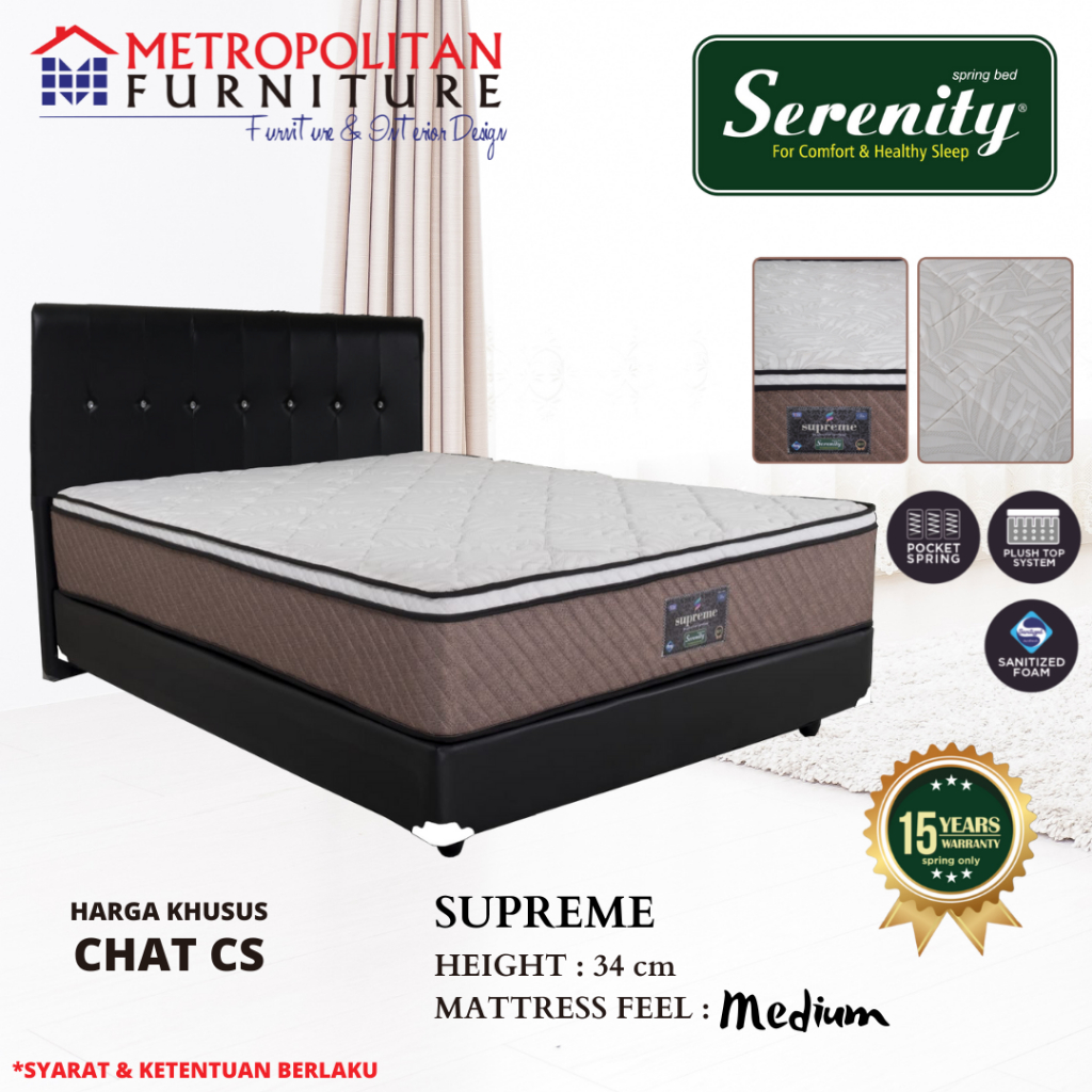 Kasur Springbed Elite Serenity Supreme Spring Bed matras