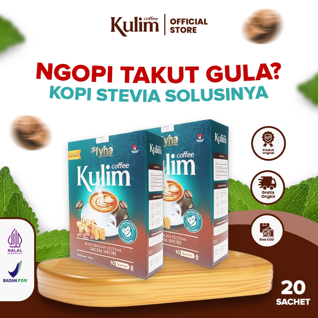 

KULIM COFFEE 2 Box - Kopi Sehat Stevia - Turunkan Kadar Gula Darah