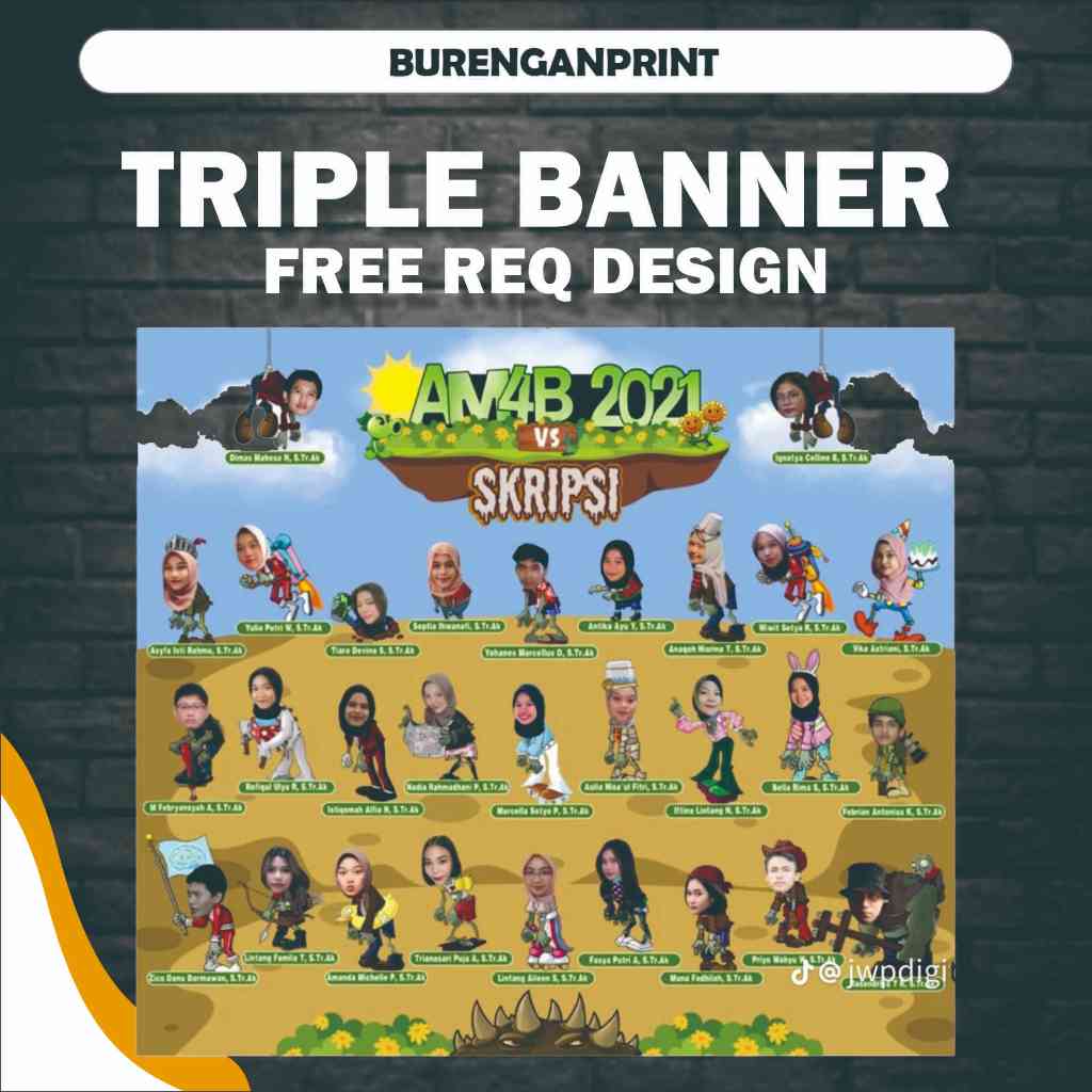 TRIPLE STANDING BANNER SIDANG FREE TEMPLATES DESIGN