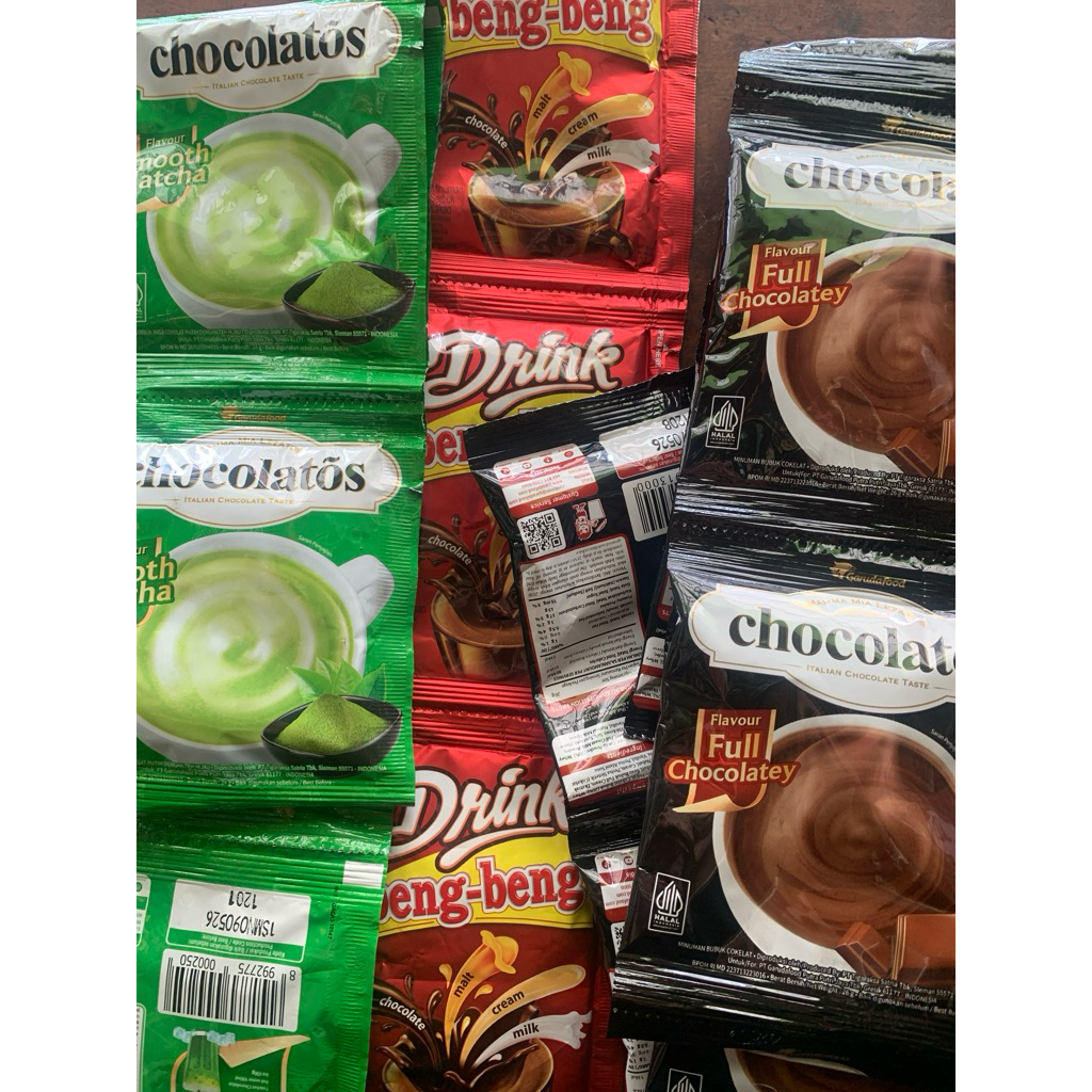 

minuman serbuk drink beng beng chocolatos matcha chocolatos minuman serbuk coklat