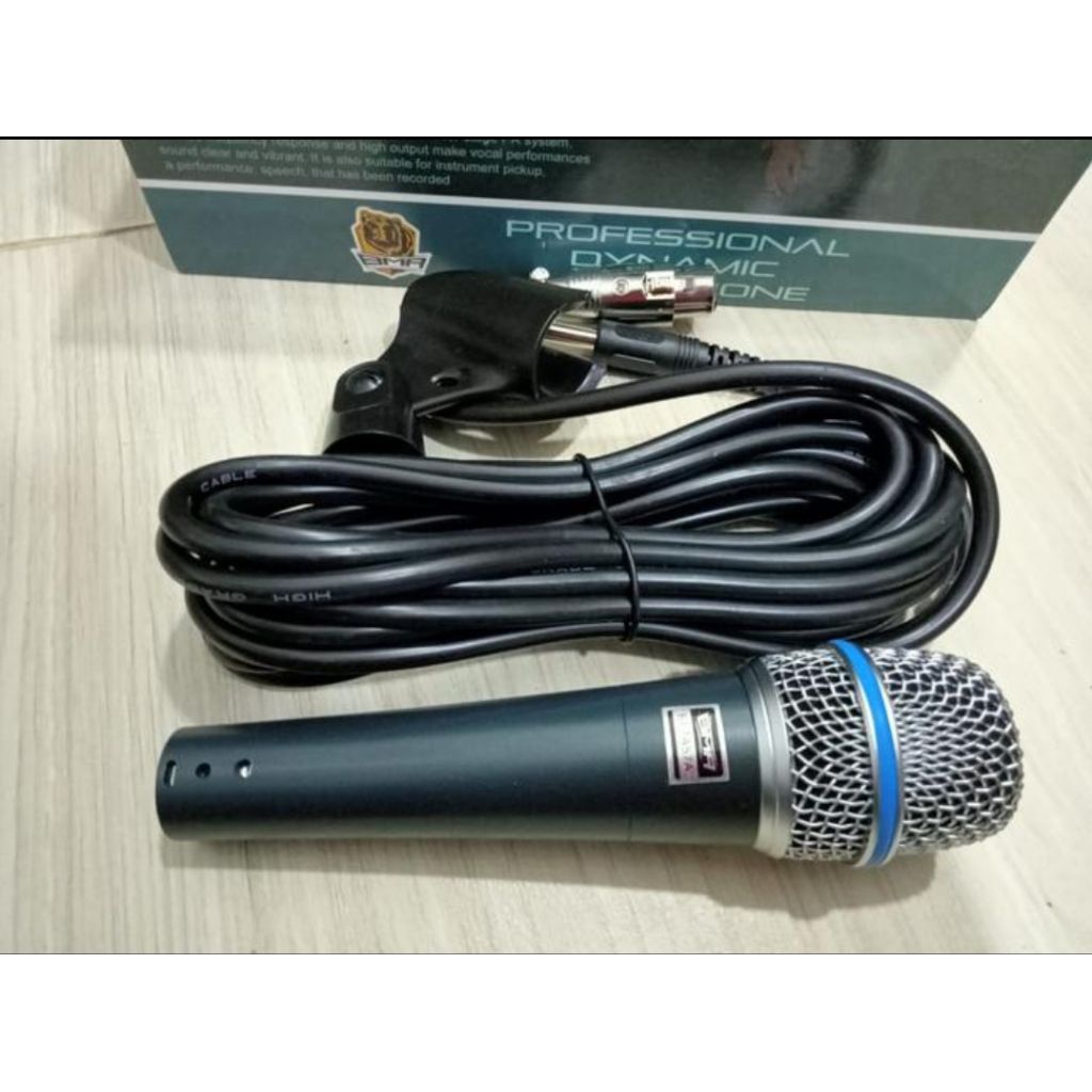 Mikropon Bma Beta57a Mikrofon Vokal Beta 57a Mic Kabel Beta-57a