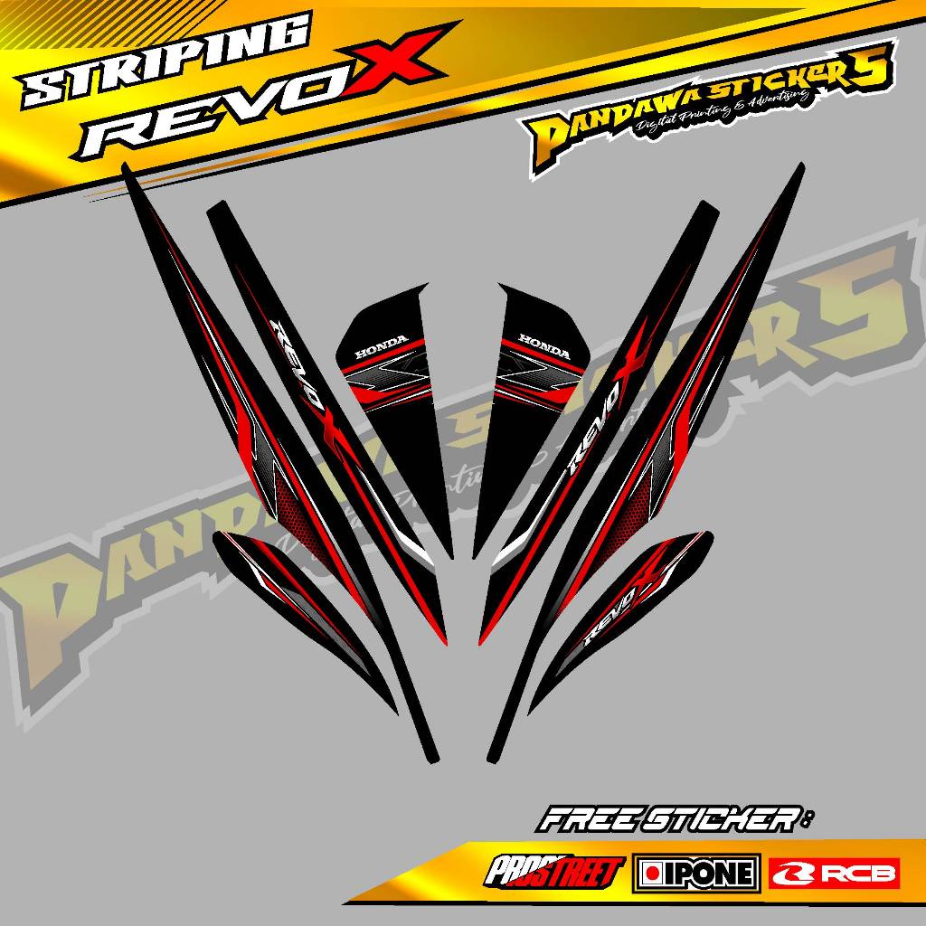 STRIPING VARIASI HONDA REVO X / STICKER LIST VARIASI MOTOR HONDA REVO X
