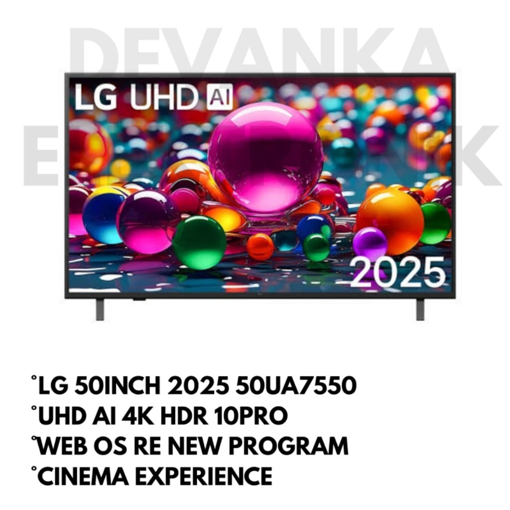 LG 50UA7550 SMART TV LG UHD 4K / SMART TV 2025 LG / SMART TV 50UA7550 UHD 4K