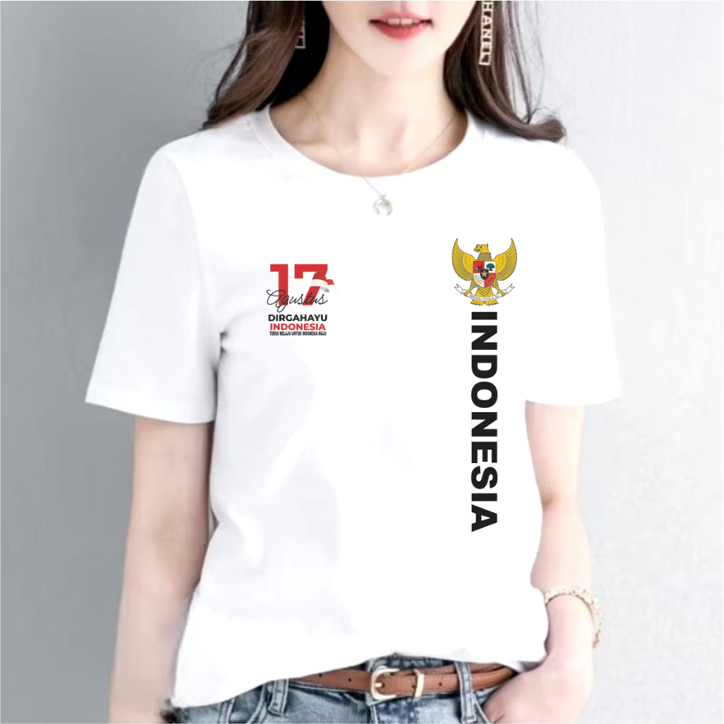 Kaos 17 Agustus Gambar Garuda Indonesia Lengan Pendek Desain Unik