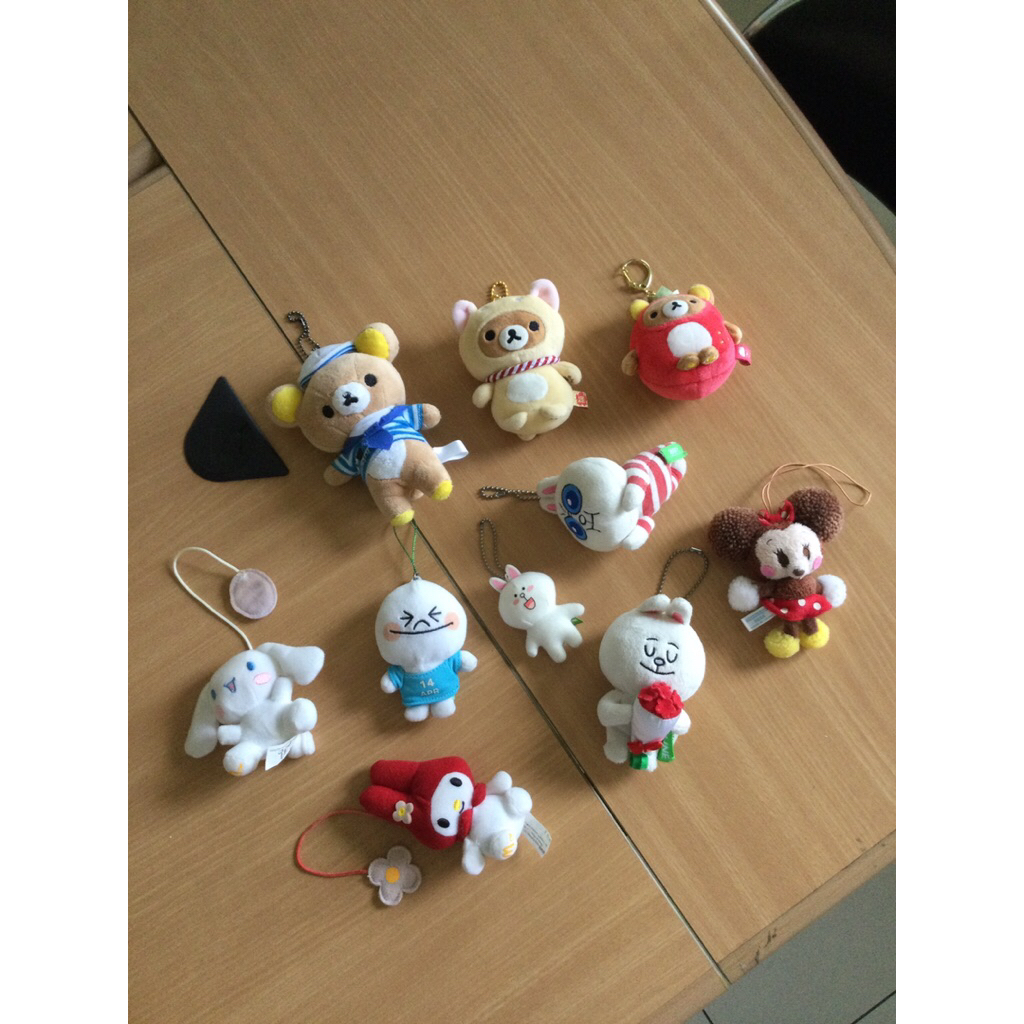 Gantungan boneka rilakuma line friend