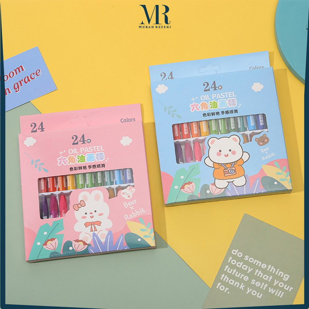 

EC Set Crayon Oil Pastel Isi 24 Warna Motif Kartun Anak / Krayon Pigmentasi Tinggi Aman Untuk / Set Perlengkapan Mewarnai Anak MR A99