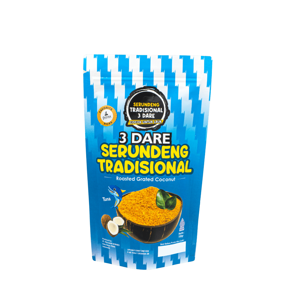 

Serundeng 3 Dare Serundeng Tradisional Rasa Tuna 100gr - Traditional Roasted Grated Coconut 100gr