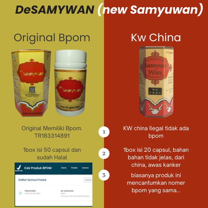 BPOM DESAMYWAN CAPSUL BPOM ISI 50 CAPSUL SUPLEMEN PENGGEMUK UNTUK MENINGKATKAN NAFSU MAKAN SAMYUNWAN