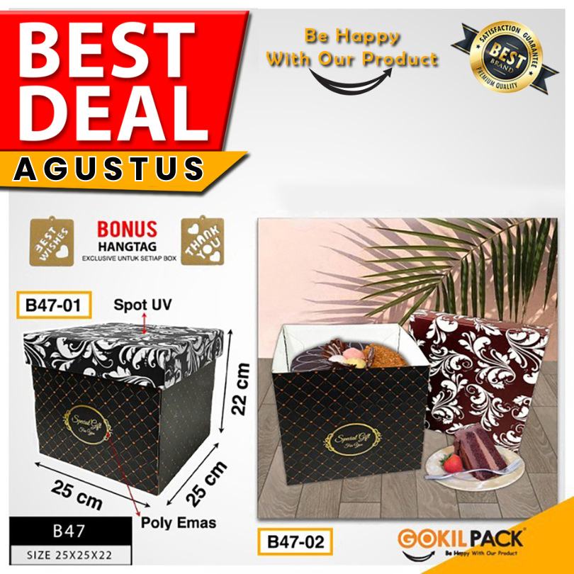 

Box Kado - Kotak Hadiah Hitam - Bungkus Kado Besar - B47