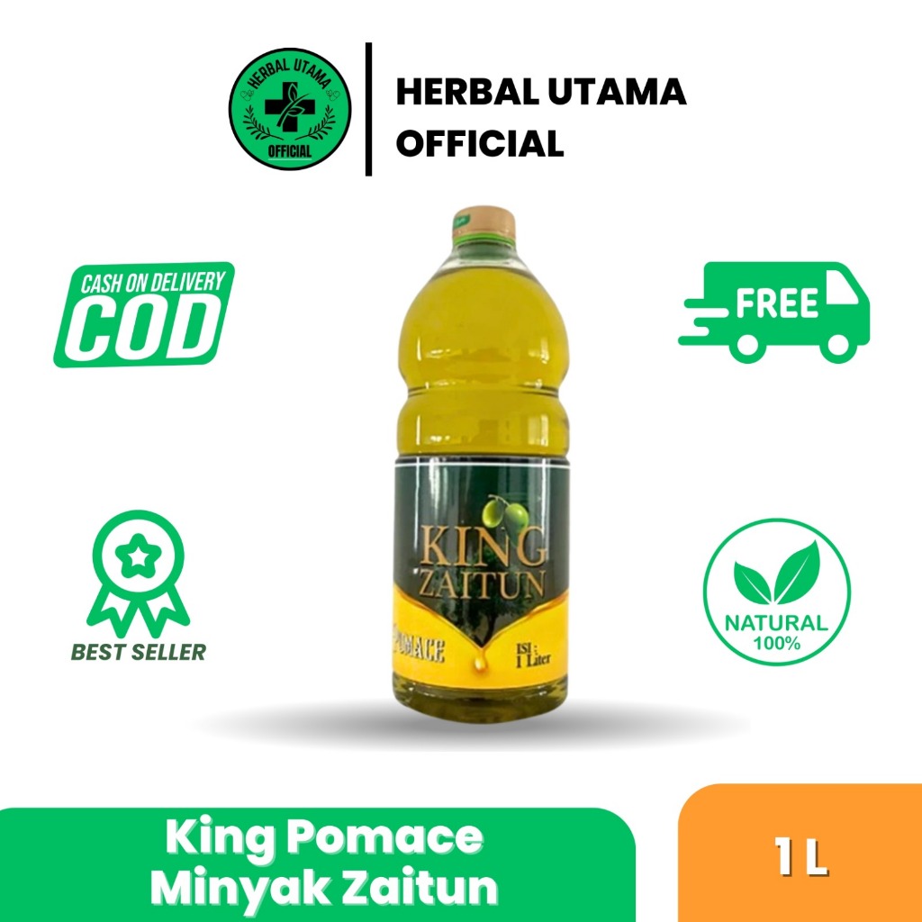 

MINYAK ZAITUN KING POMACE 1 LITER PENGGANTI MINYAK GORENG LEBIH SEHAT SYIFA HERBAL