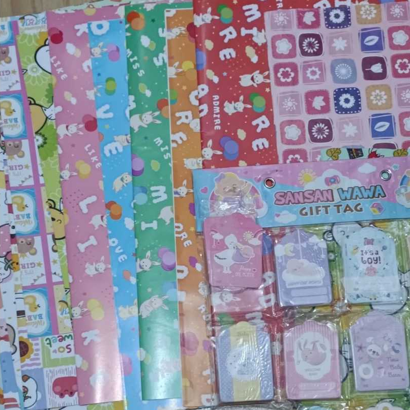 

Kertas Kado & Kartu Ucapan Untuk Kado (pilih motif silahkan chat)