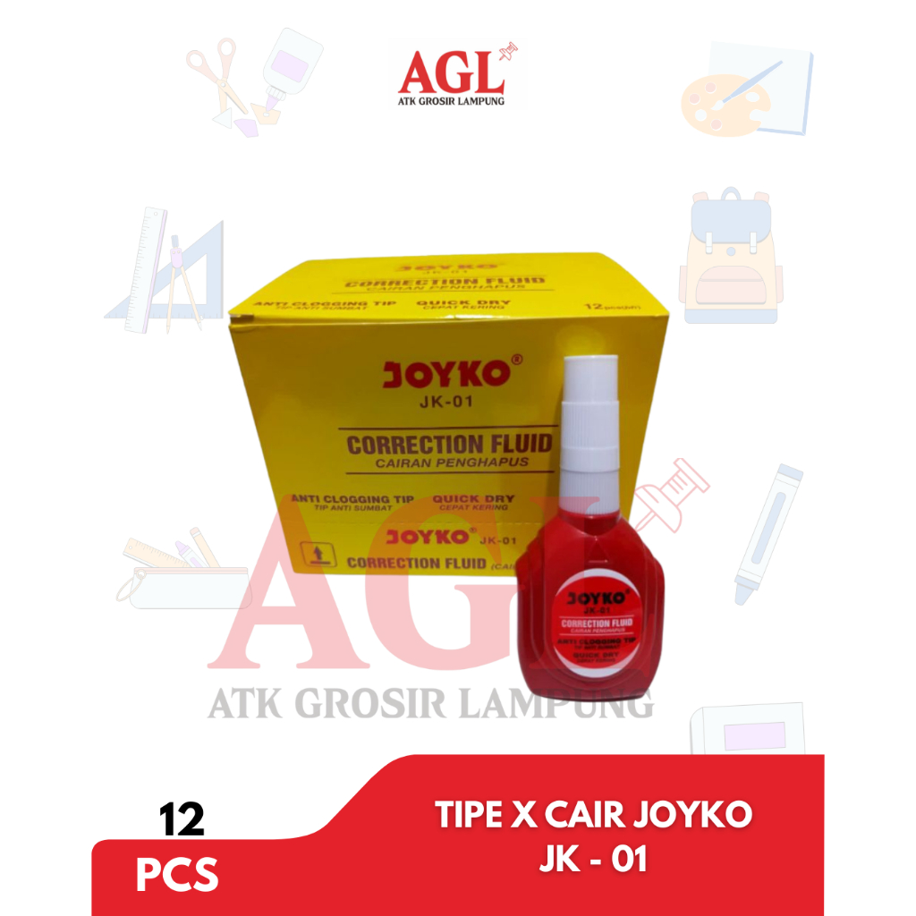 

JOYKO - (12pcs) TIPE X JOYKO JK 01 / CORRECTION PEN JOYKO / 1 kotak isi 12 pcs - Grosir