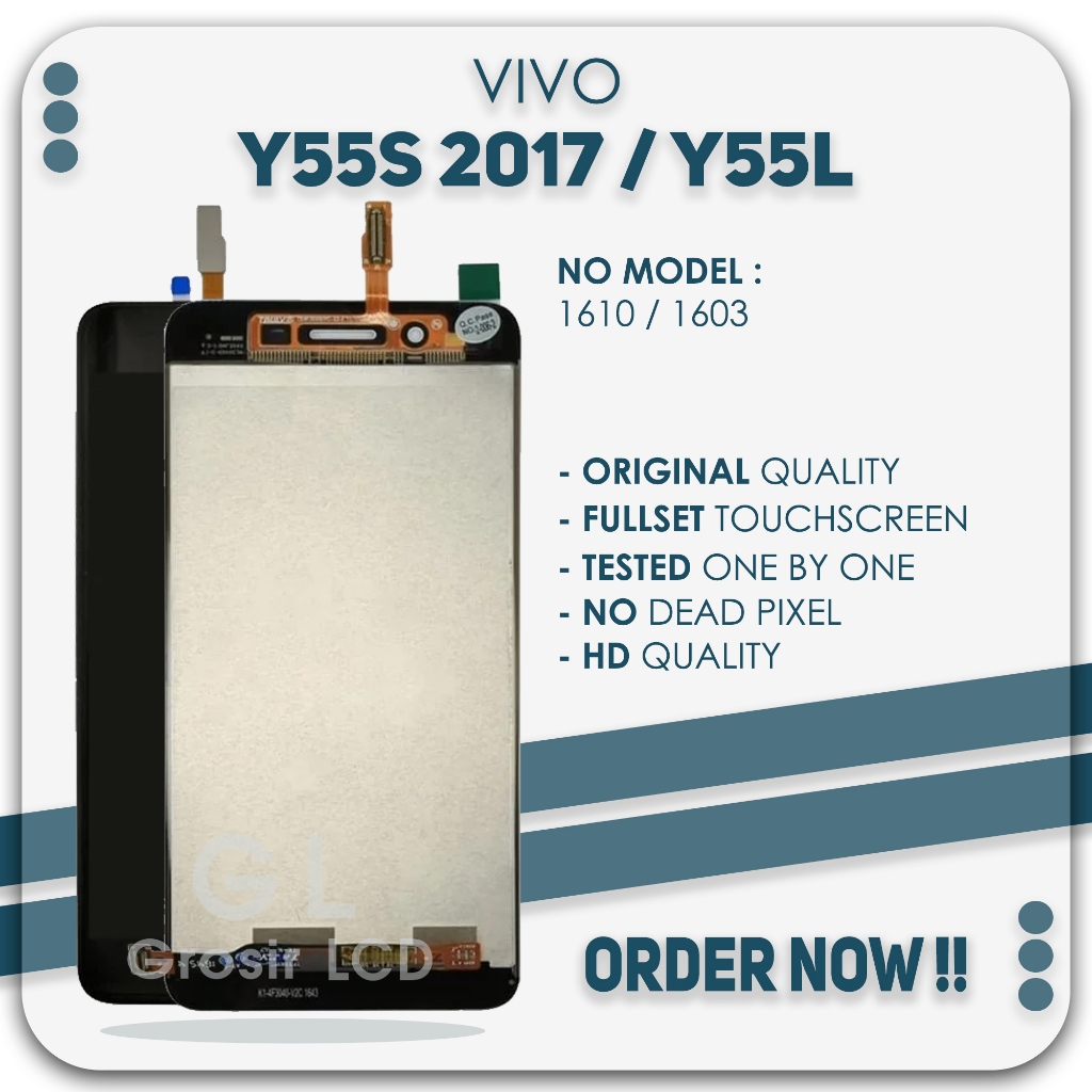 Grosir LCD Vivo Y55 / Vivo Y55S / 1610 / 1603 - Fullset Touch Screen