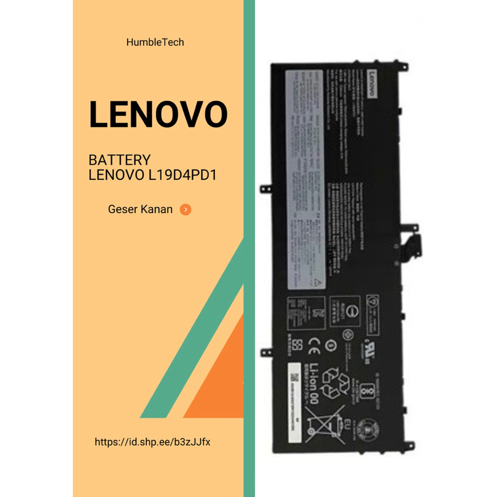 BATERAI LAPTOP LENOVO YOGA 6 13ARE05 YOGA 6 13ALC6 L19M4PD1