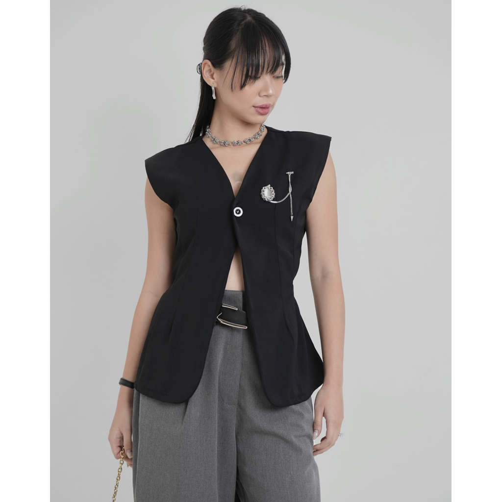 AYRALEENA Nova Vest Top - Baju Atasan Wanita Terbaru | Rompi Tanpa Lengan