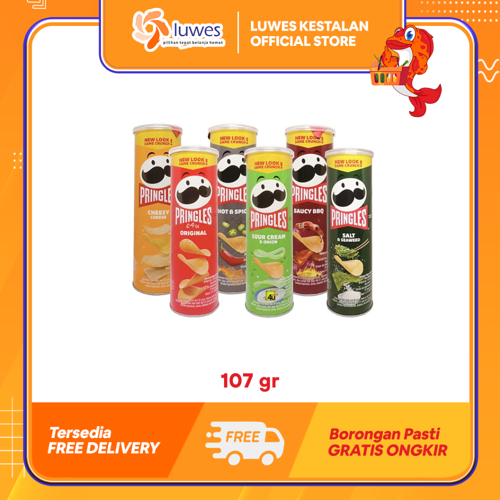

Pringles Potato Snack Keripik Kentang 107gr All Varian Terbuat Dari Kentang Pilihan & Berkualitas Tinggi