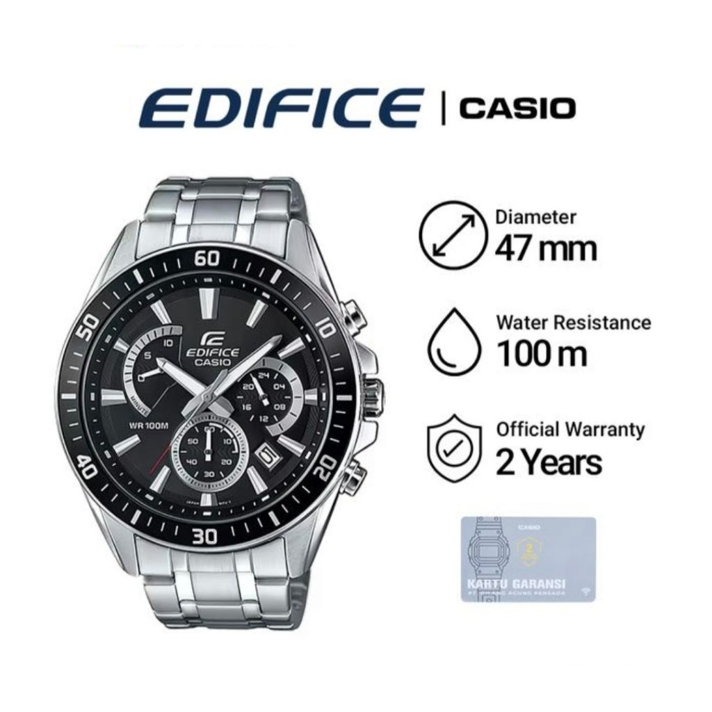 Casio Edifice EFR-552D-1A / EFR-552D-1AVUDF Jam Tangan Pria Original