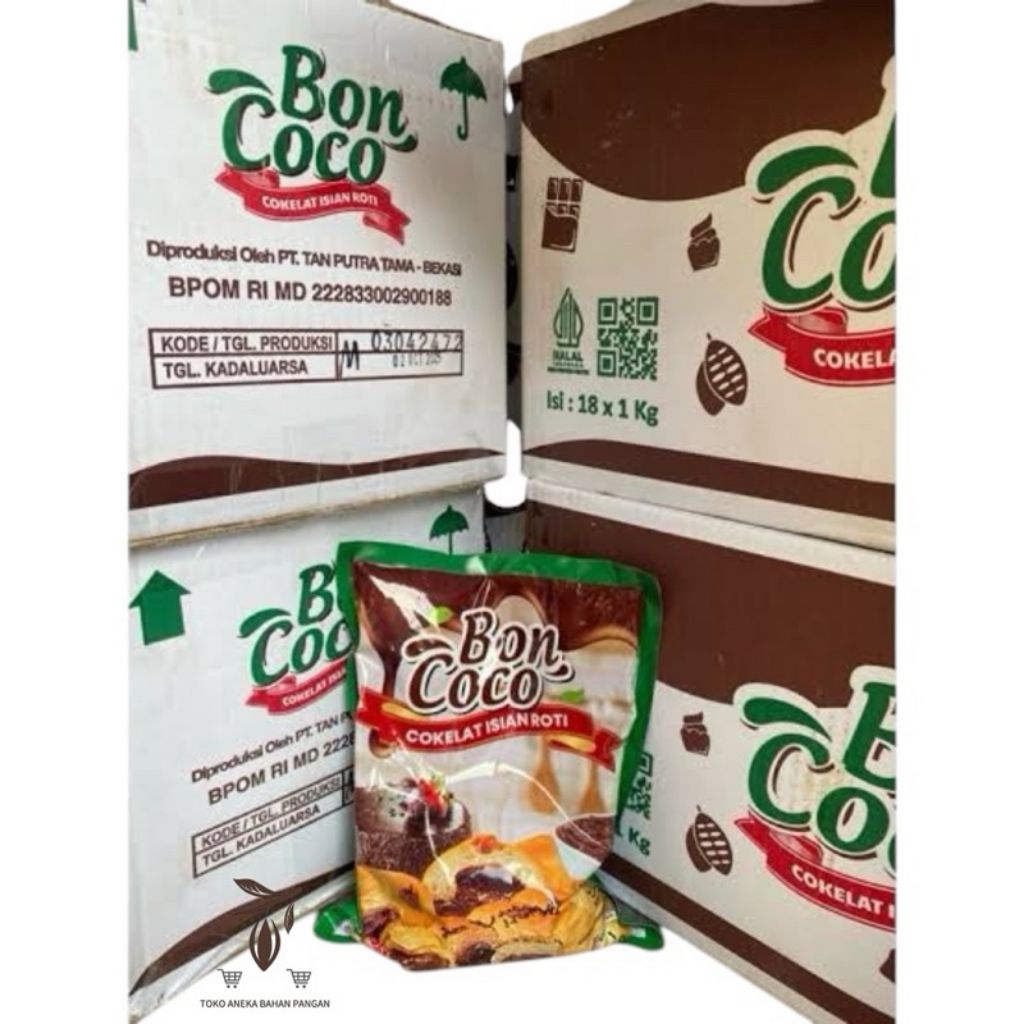 

PERDUS Boncoco Coklat Filling/ Coklat Leleh / Coklat cair 1dus isi 18pack x 1 KG