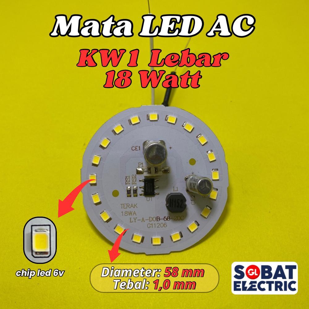 PCB Mata Lampu LED 18w KW1 Tanpa Driver - DOB LED AC 18 Watt Langsung 220V (ACR)
