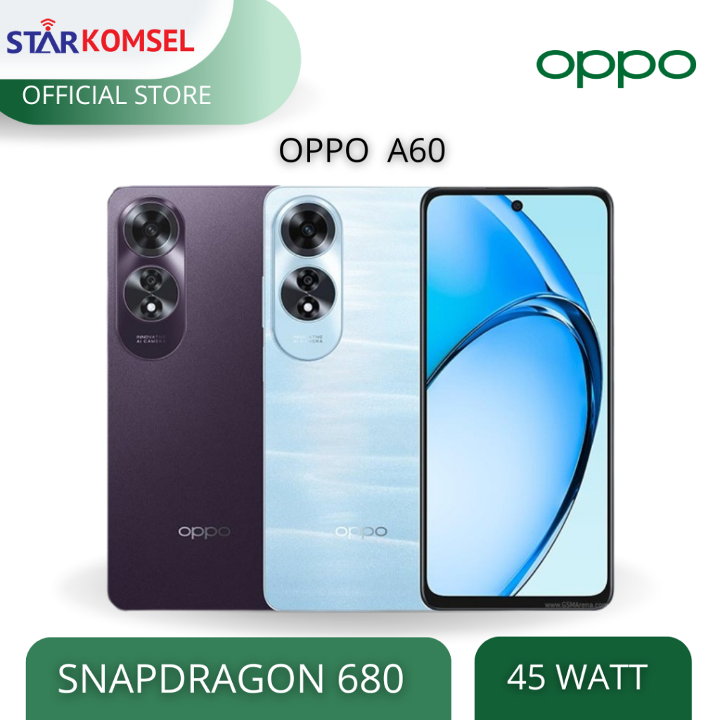 HP OPPO A60 8/128 | 8/256 GARANSI RESMI OPPO INDONESIA