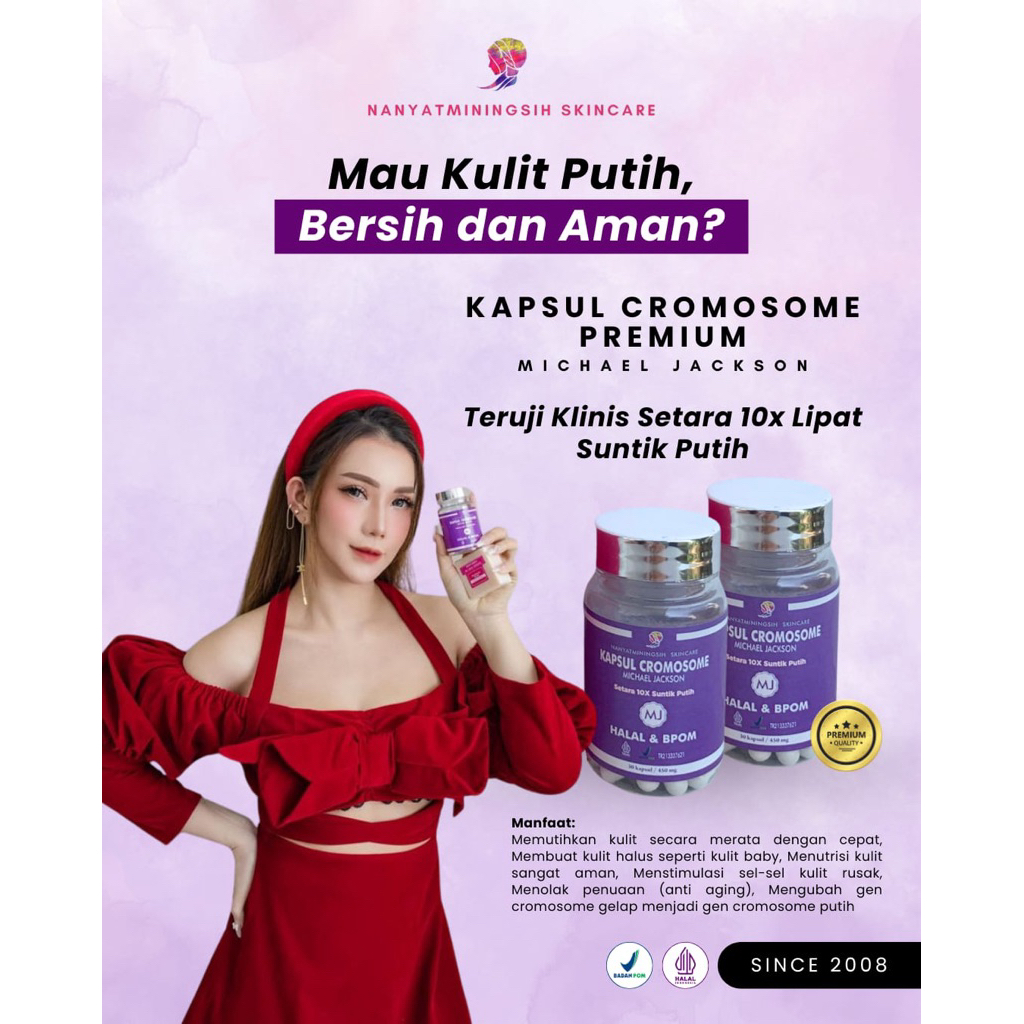 Kapsul Pemutih Cromosome Premium 10X Memutihkan dari Suntik