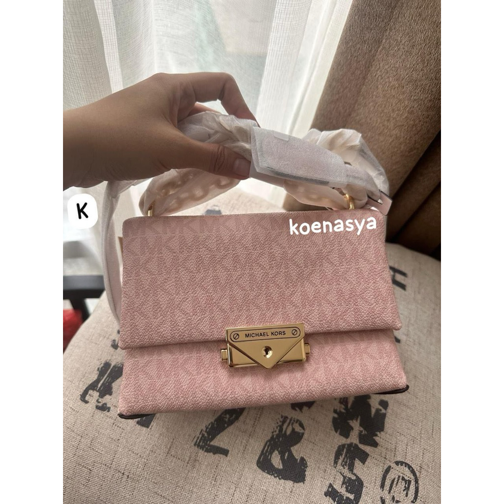 tas wanita original mk cece small flap convertible shoulder/sling bag powder blush pink new