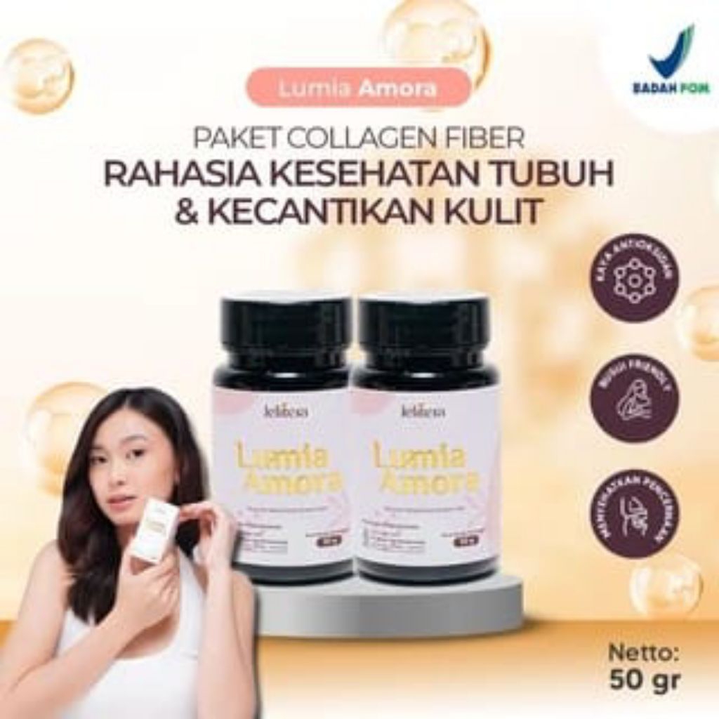 Jelitera Lumia Amora Pemutih Badan Permanen Ampuh LUMIA AMORA Serbuk Collagen Drink Rasa Stroberi 10