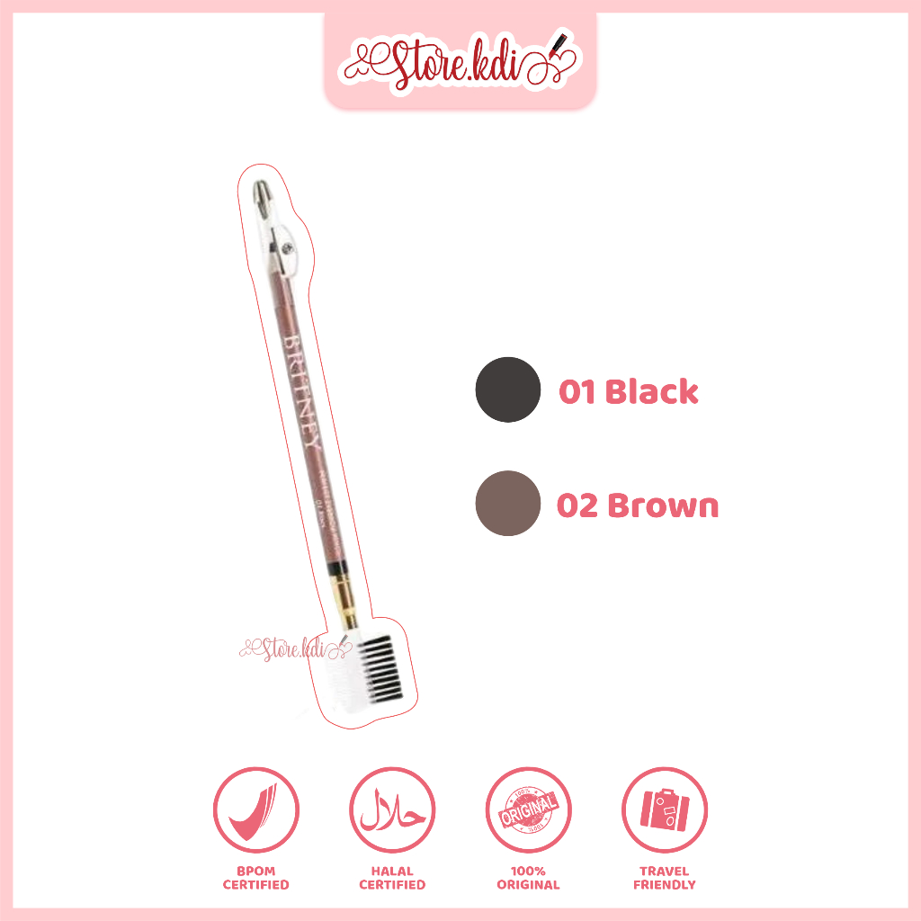 BRITNEY by PURBASARI Perfect Eyebrow Pencil - Pensil Alis + Sisir