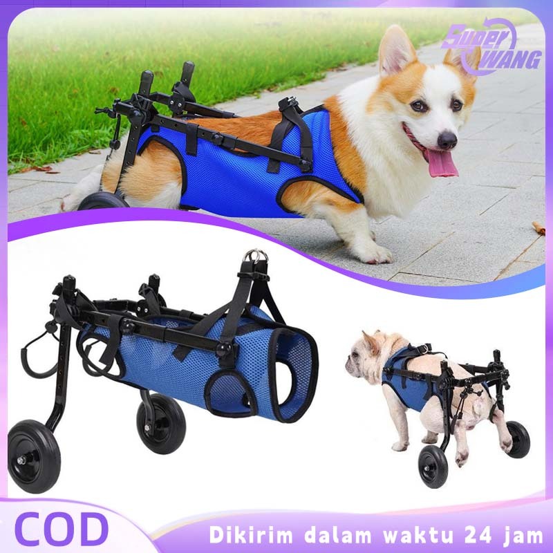 Dog Wheelchair Anjing Adjustable Kursi Roda Anjing Kucing Wheelchair Dog Untuk Mobilitas Pasca Opera