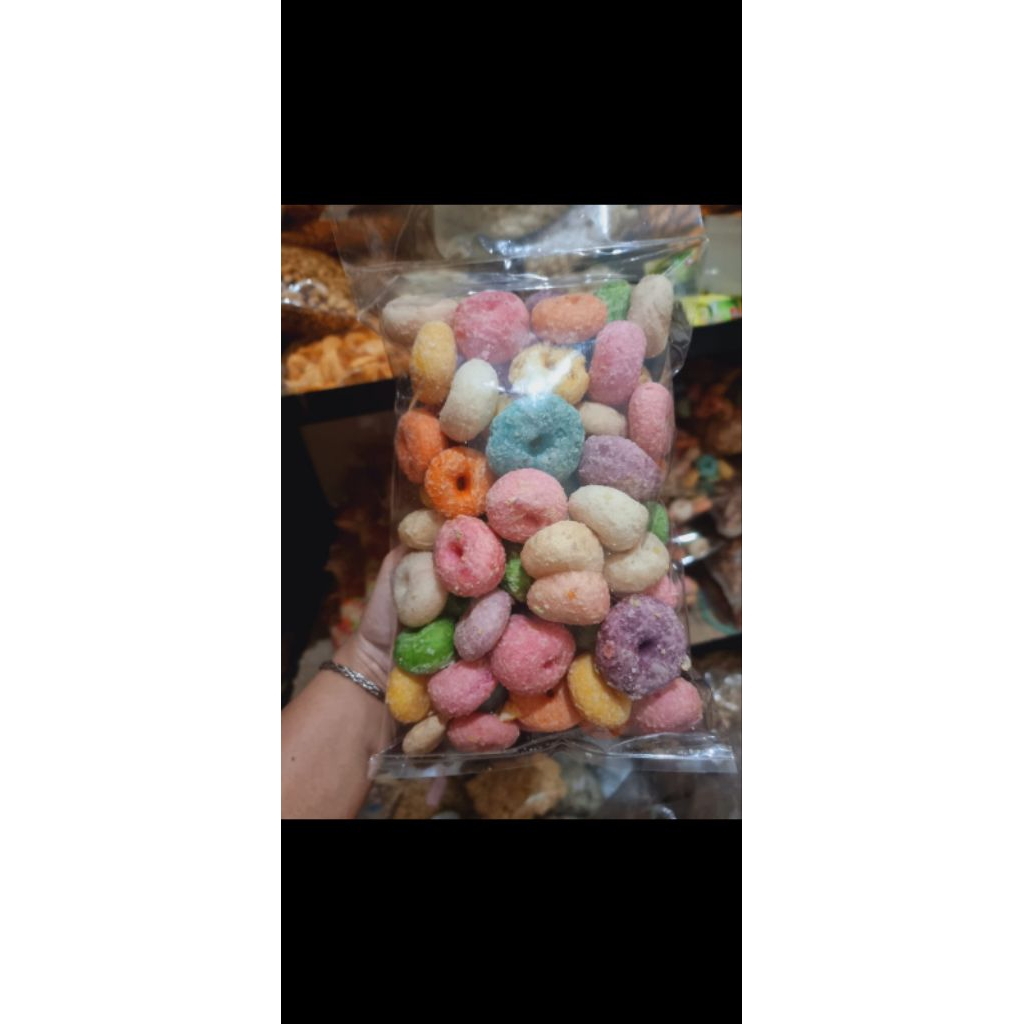 

Donut kering warna warni