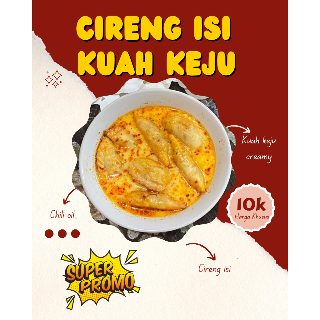 

PROMO OPENING CIRENG ISI KUAH KEJU CREAMY